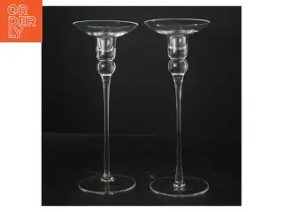 Glas lysestager (str. 25 cm)