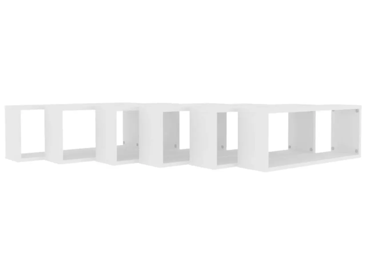 Billede 7 - Væghylder 6 stk. kubeformet 60 x 15 x 23 cm - hvid
