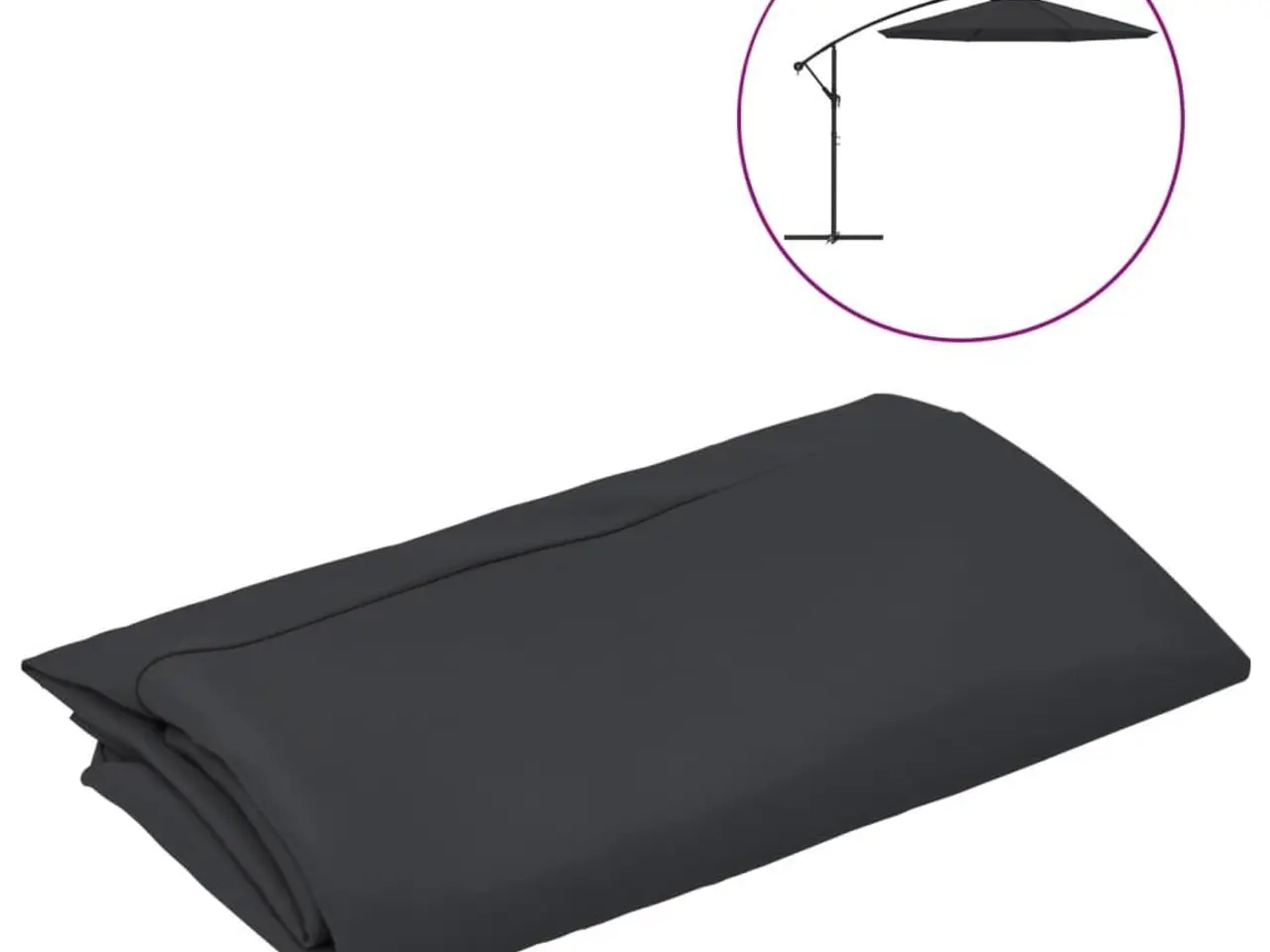 Billede 2 - Parasoldug til hængeparasol 300 cm sort
