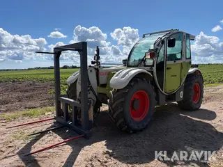 Teleskoplæsser Claas Targo K60 med gafler og halmspyd