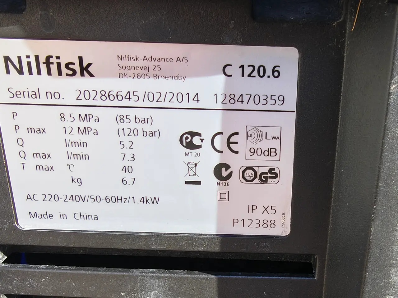 Billede 6 - Højtrykrenser Nilfisk C 120.6
