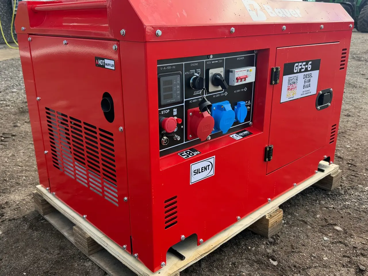 Billede 2 - Bauer GFS-6 Kvalitets Bauer 8KVA generator