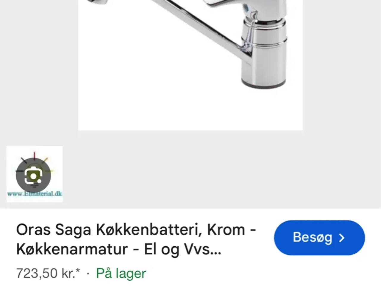 Billede 1 - Køkken armatur
