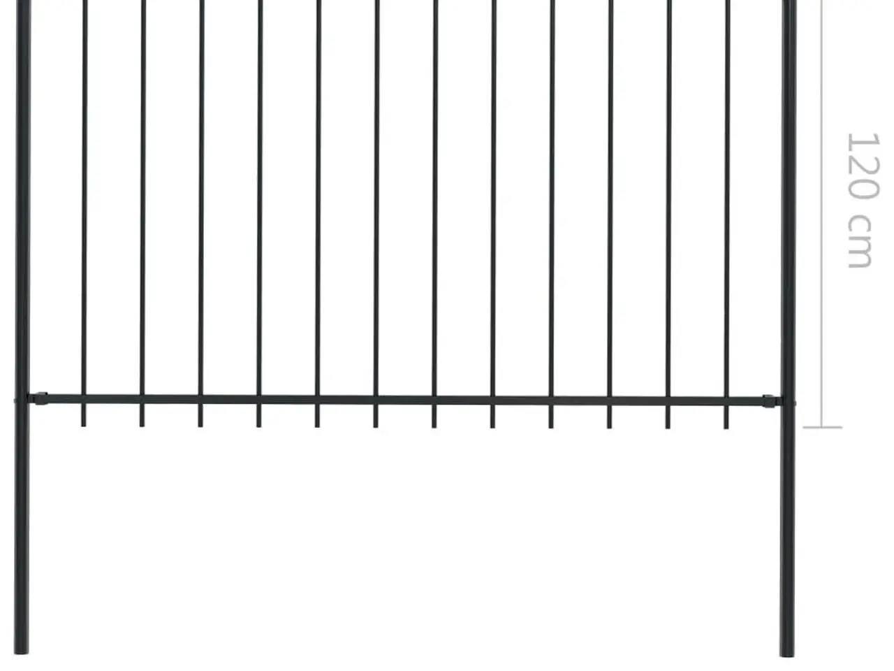 Billede 5 - Havehegn med spydtop i stål 181 × 120 cm - sort