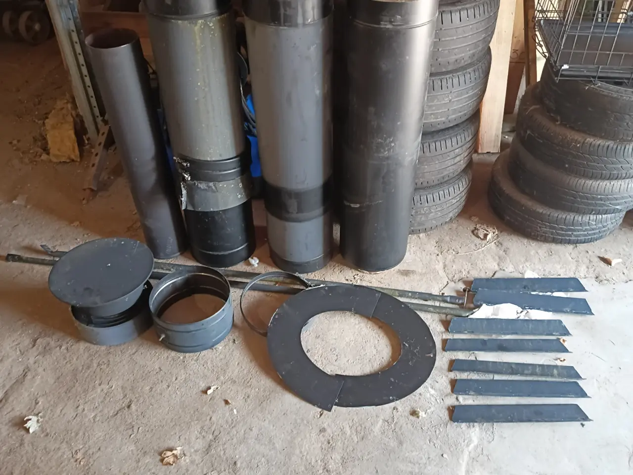 Billede 1 - Stål skorsten 3.8 meter.