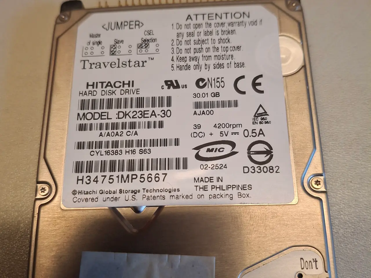 Billede 4 - 4 Stk. Harddisk  40 GB IDE  +  Harddisk 30 GB  mus