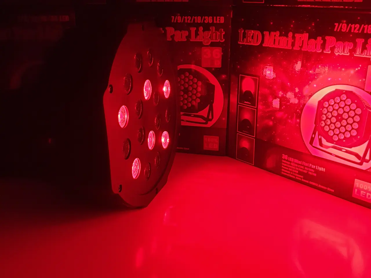 Billede 3 - NY! 18 RGB LED Diskolys + Lydsensor + DMX512