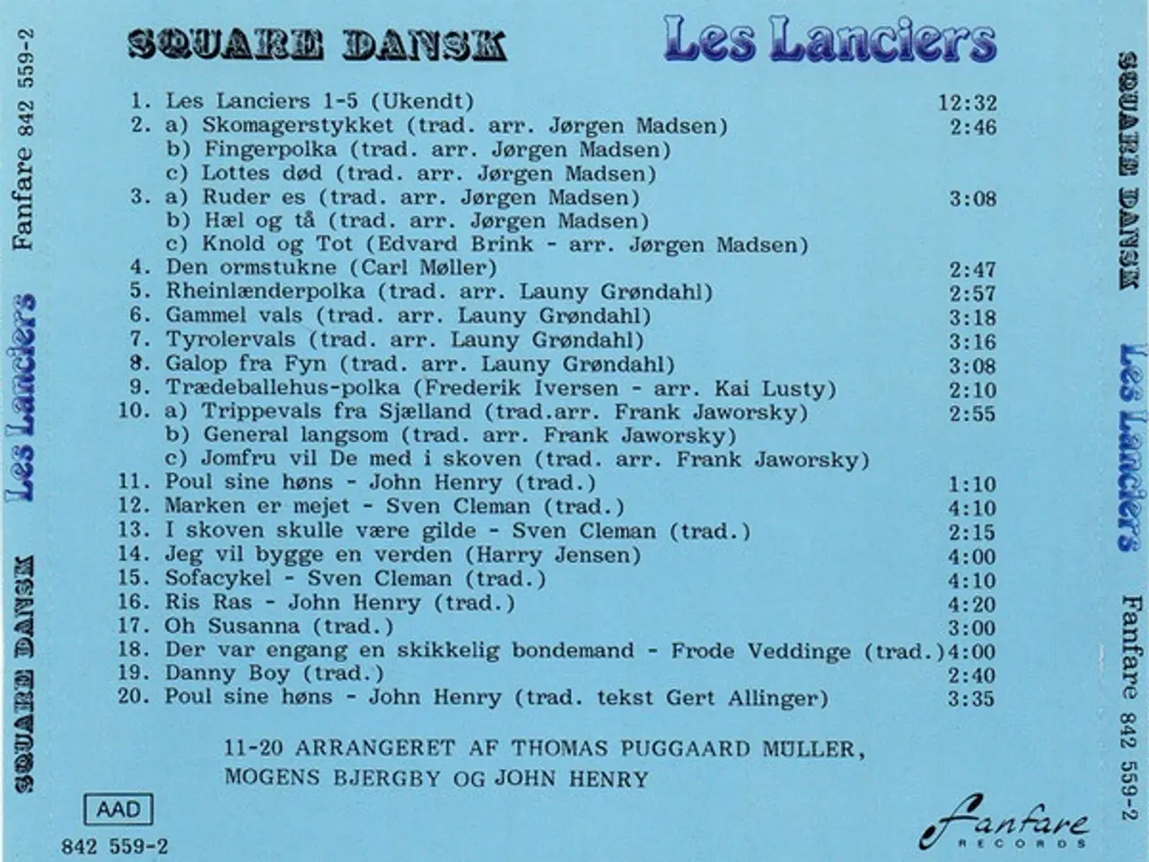 Billede 2 - Square Dansk – Square Dansk - Les Lanciers – CD