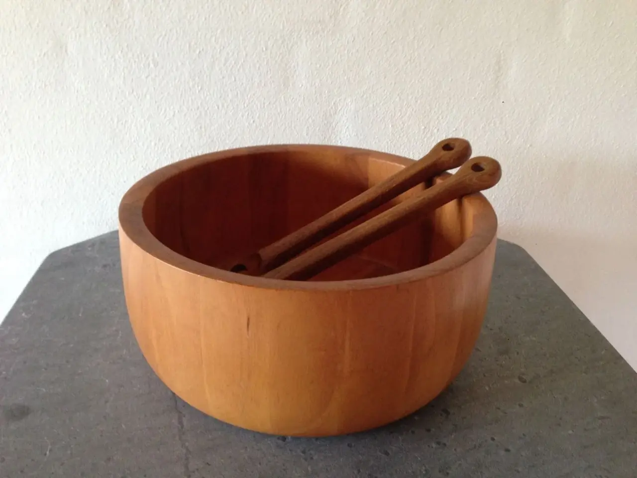 Billede 1 - Stor salatskål & bestik (Nissen Denmark)