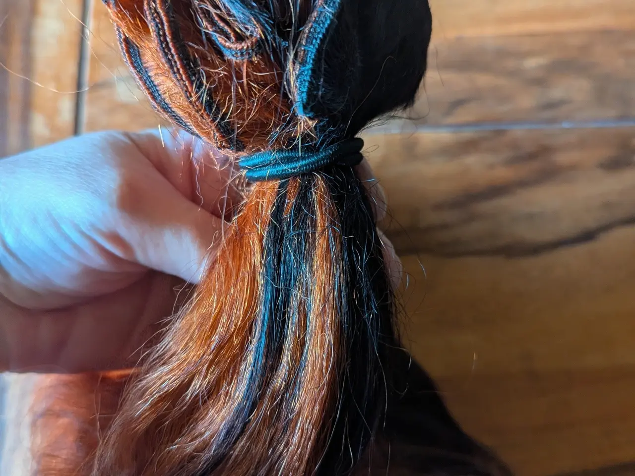 Billede 13 - Orangefarvet human extensions m/ reflekser 72 cm