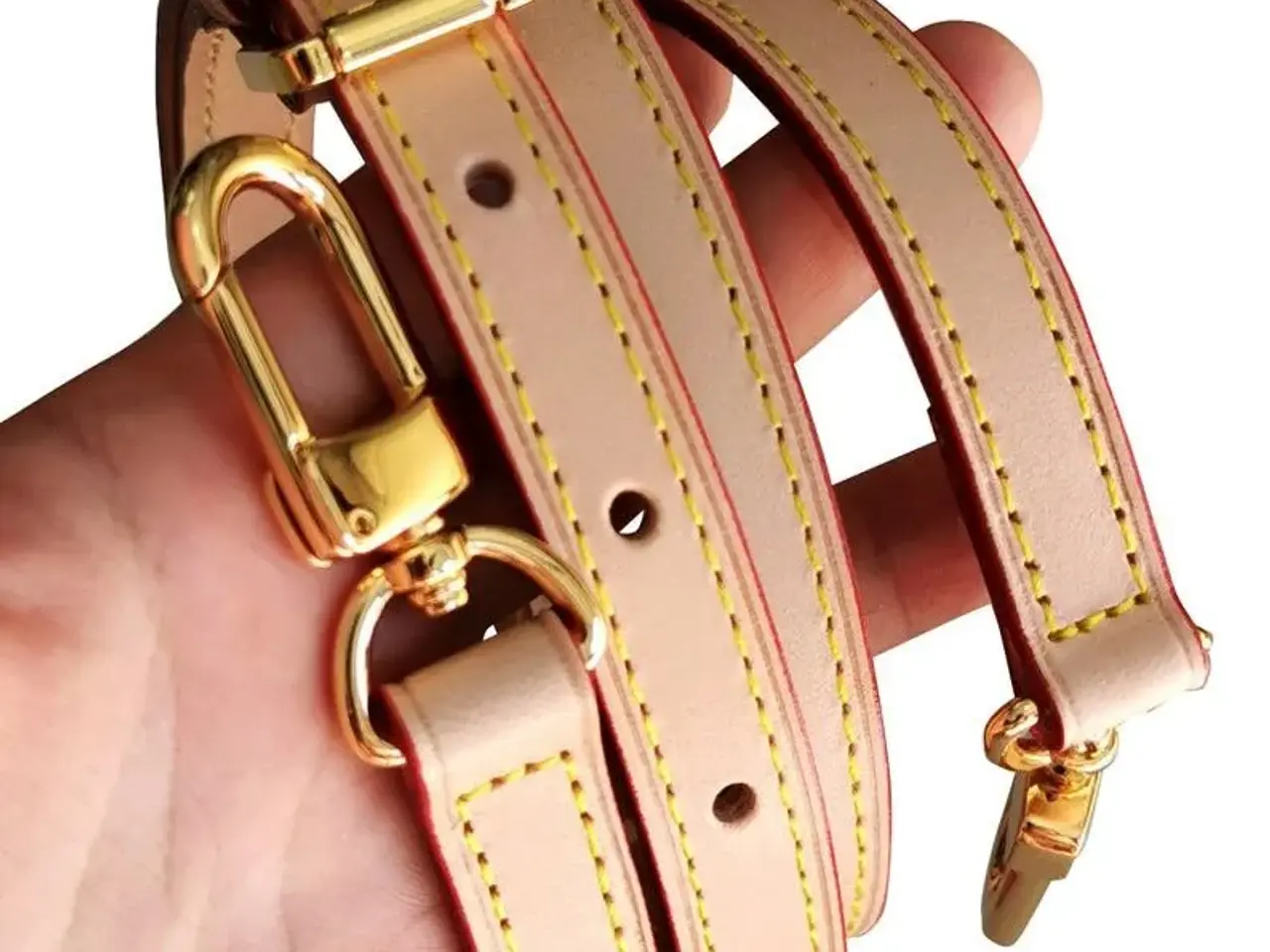Billede 1 - Ny skulder rem i natur kernelæder Louis Vuitton