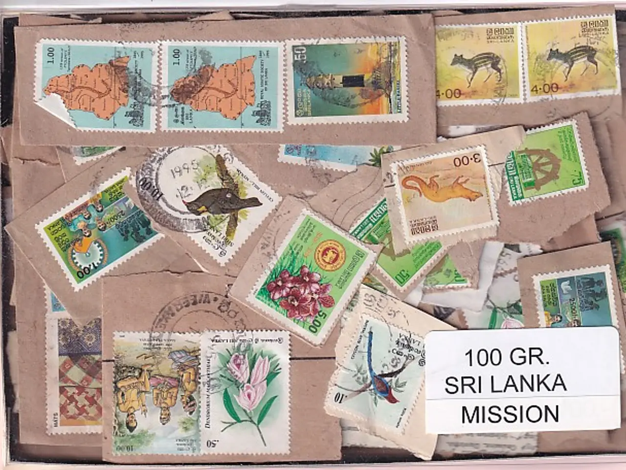 Billede 1 - Sri Lanka/Ceylon 100 g. Brevvare