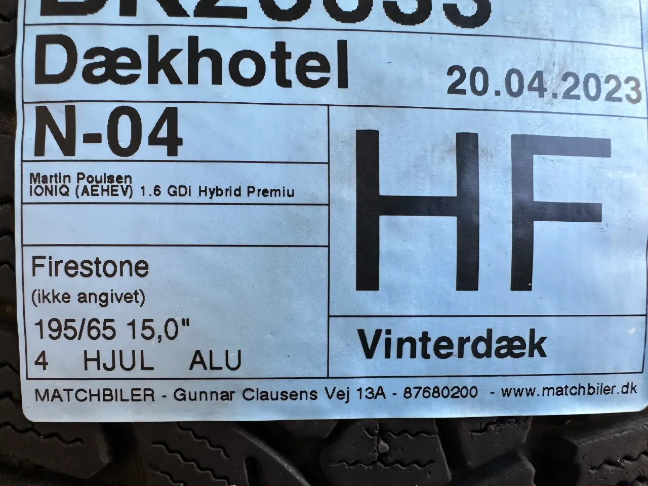 Billede 2 - Alu m Vinterdæk til Hyundai Ioniq