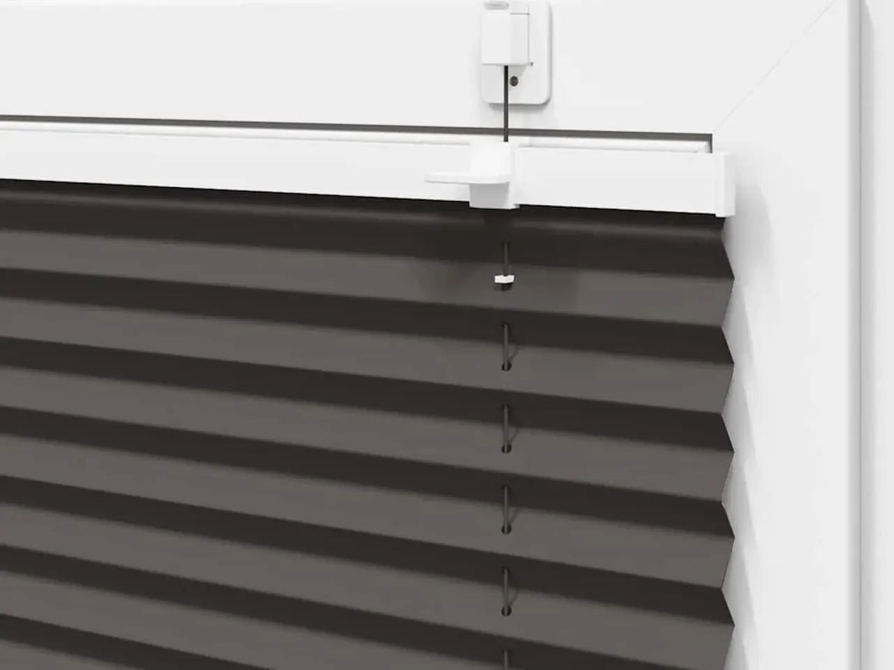 Billede 10 - Plisségardin Sort 105x200 cm Stofbredde 104,4 cm Polyester