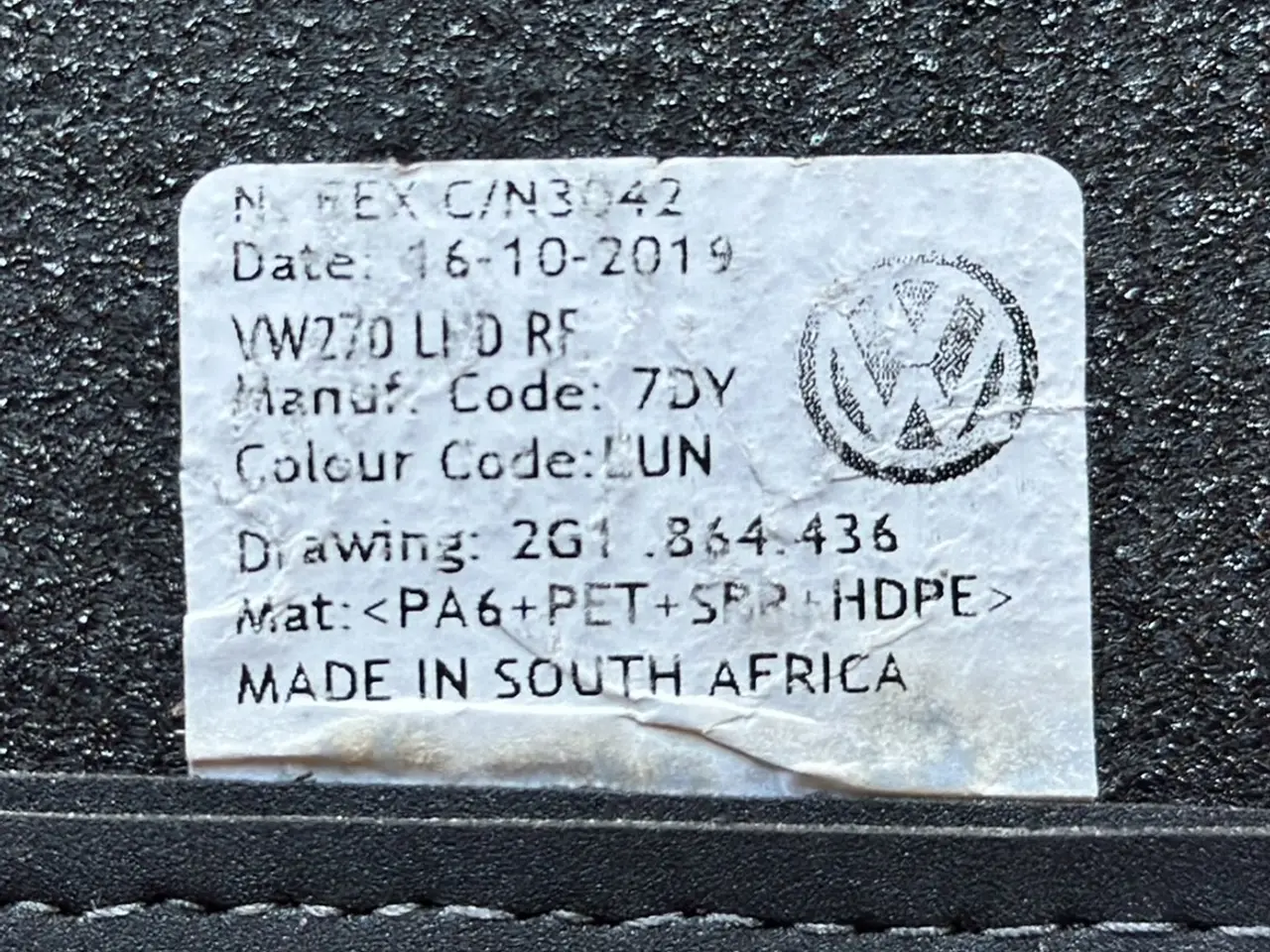 Billede 6 - Originale bilmåtter til Polo VW.