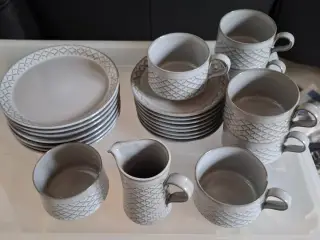 Kopper med kage tallerken 
