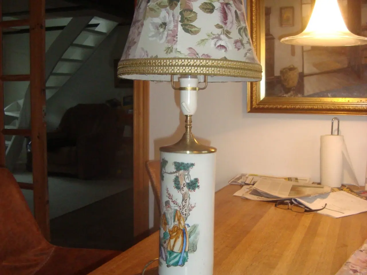 Billede 1 - SMUK KINESISK BORDLAMPE