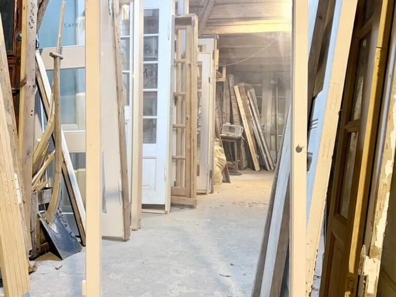 Billede 1 - Store, originale forsatsrammer m. kittet rude