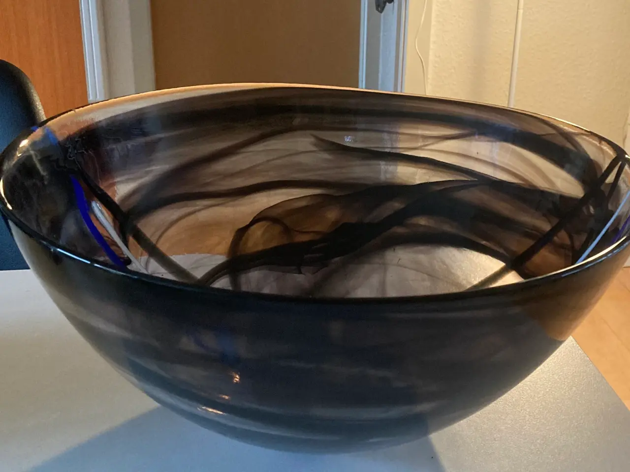 Billede 3 - Stort glas fad, Kosta Boda højde 16,5 cm x ø 34