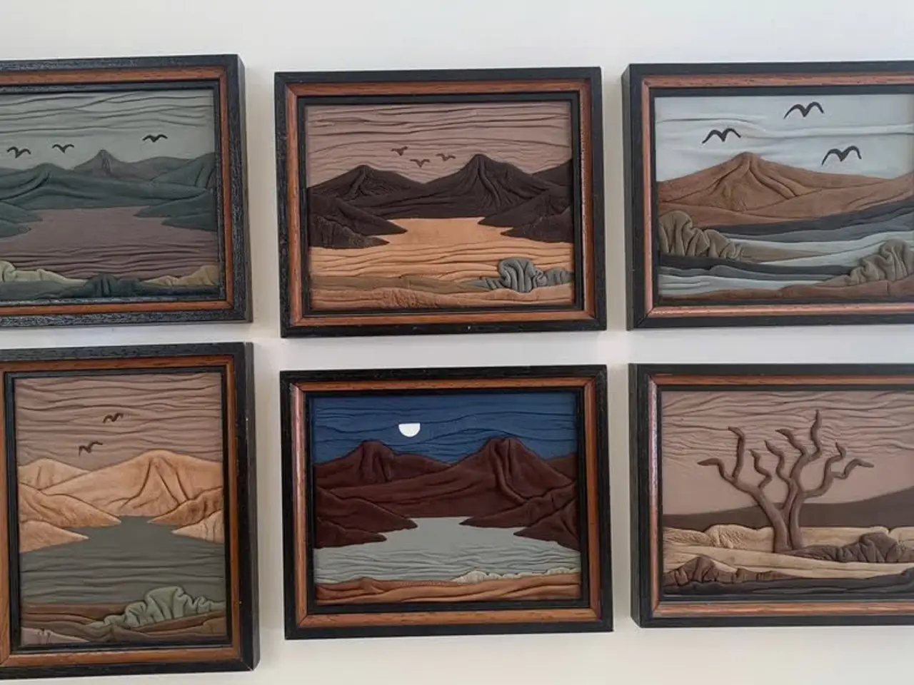 Billede 1 - Kunst i læder, motiv: Landskab