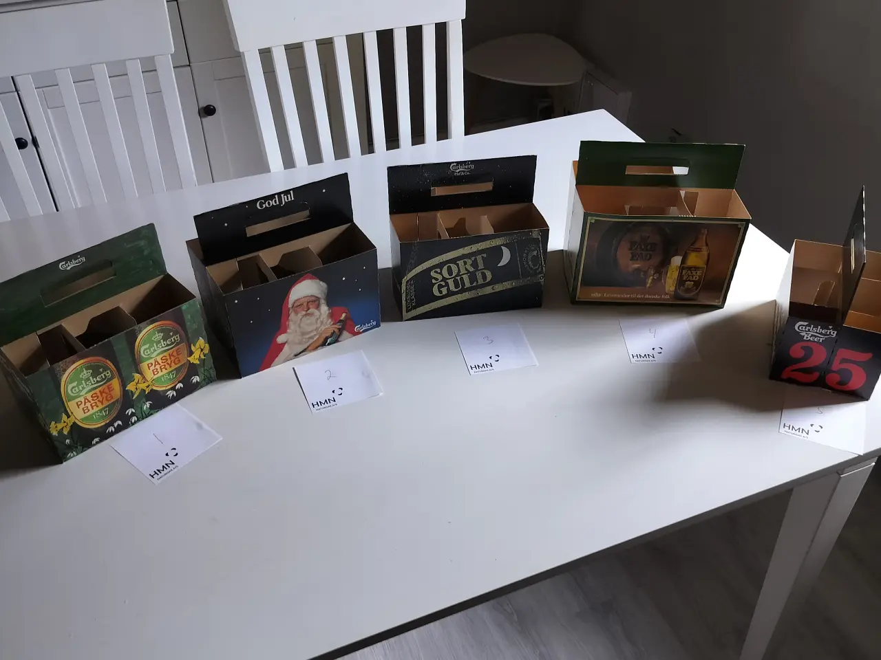 Billede 5 - Gamle 6 pack pap ølkasser