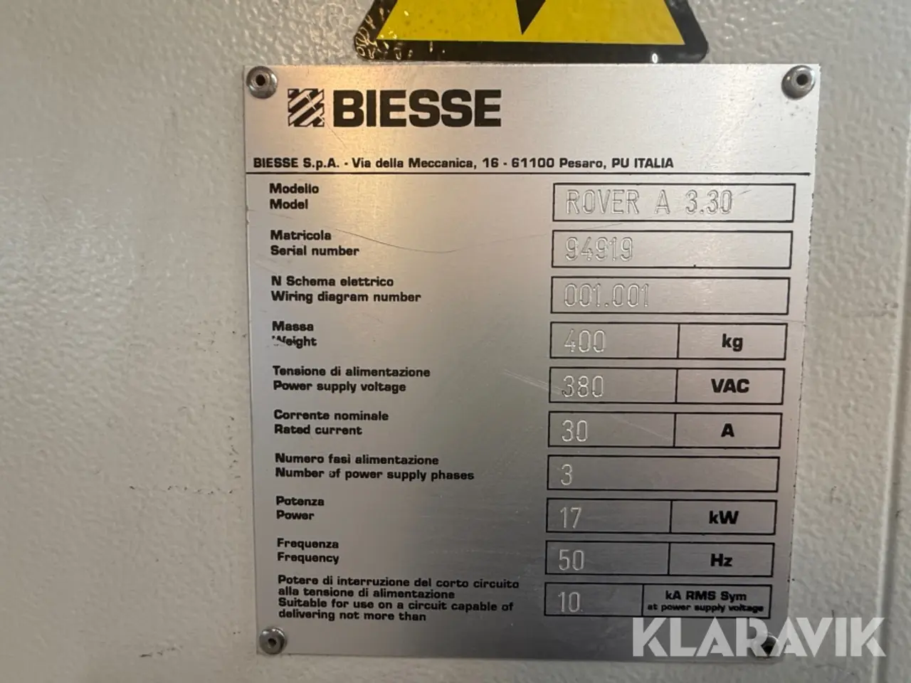 Billede 7 - CNC-fræse-/boremaskine Biesse Rover A 3.30 Inkl . Becker Vakuumpumpe