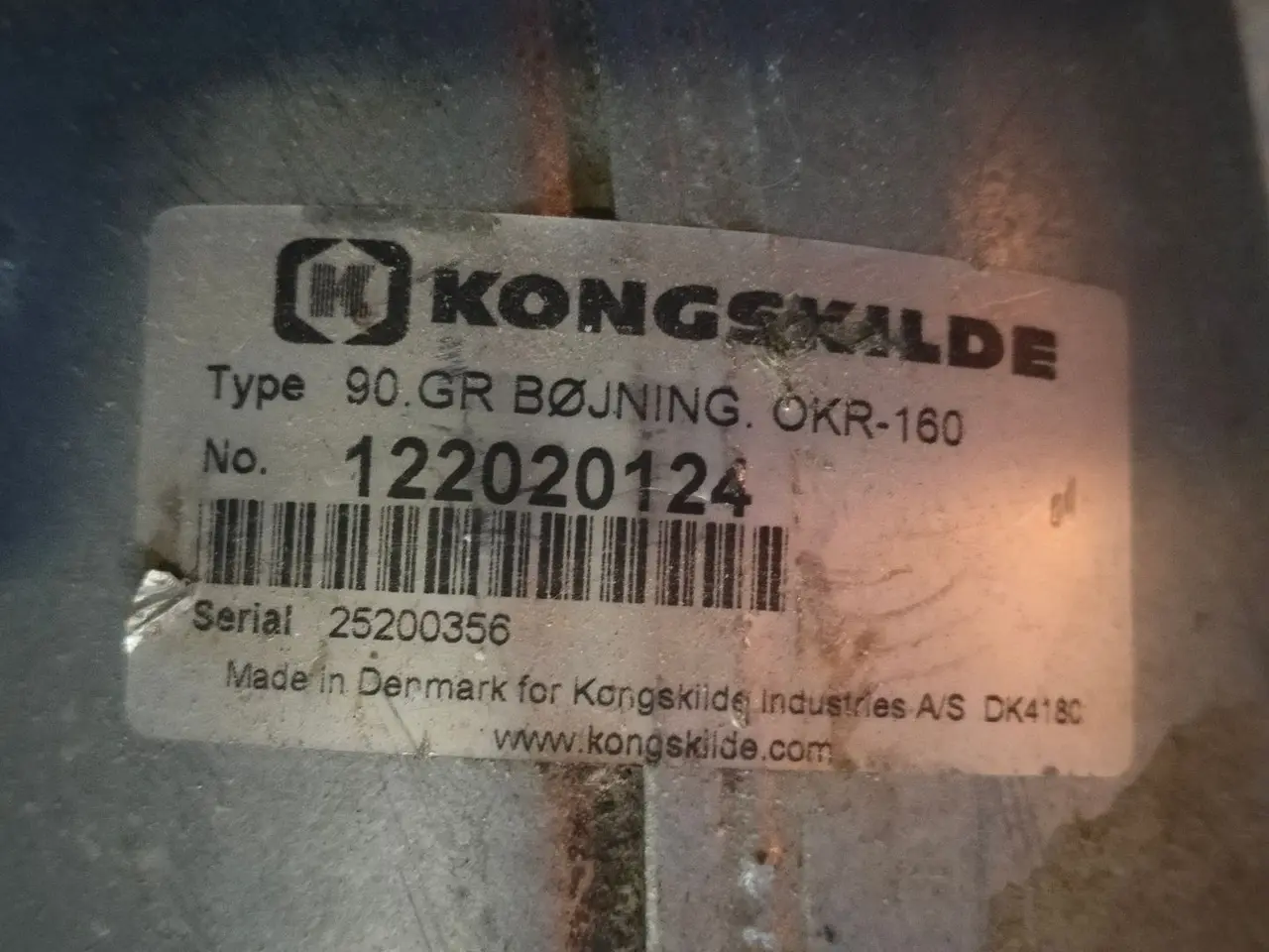Billede 2 - Kongskilde OKR 160 90 grader bøjning
