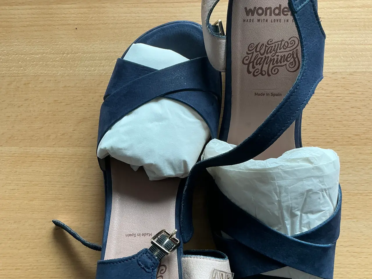 Billede 4 - Navy sandal med Lille. Hæl