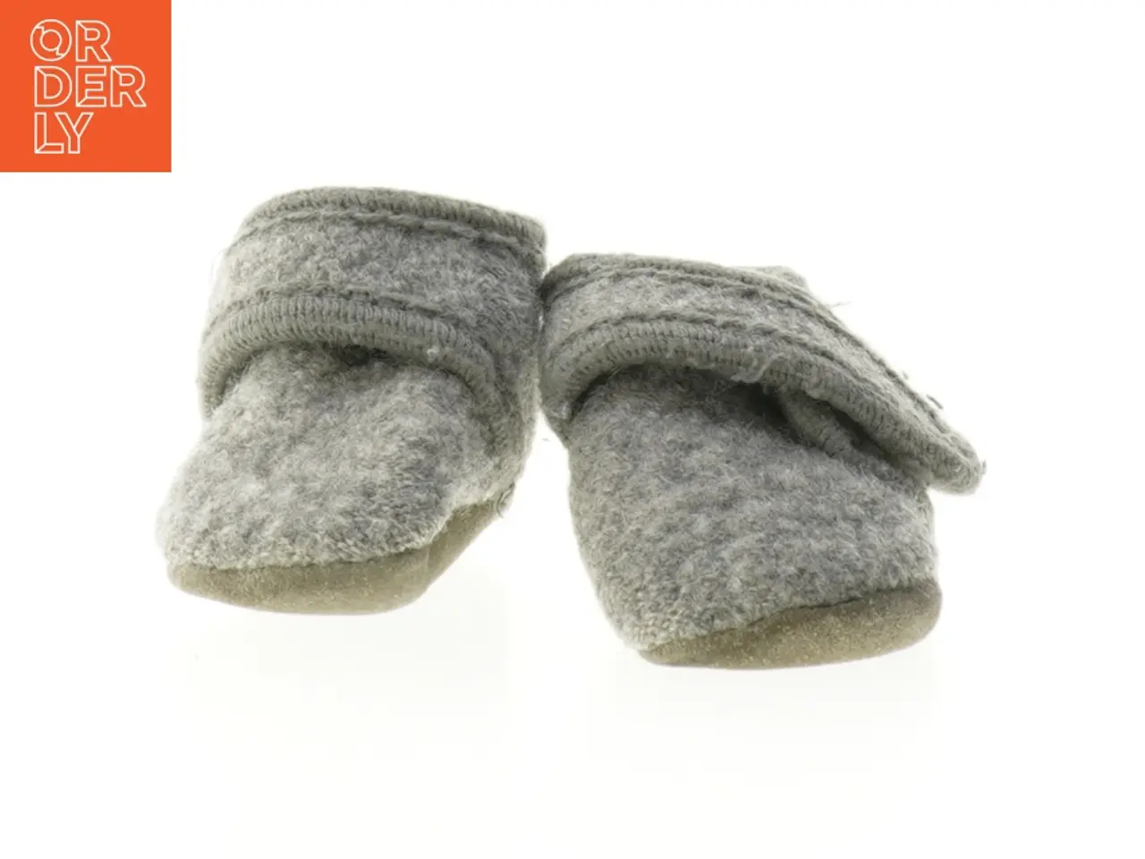 Billede 3 - Grå babyfutter i uld fra Melton (str. 12 cm)