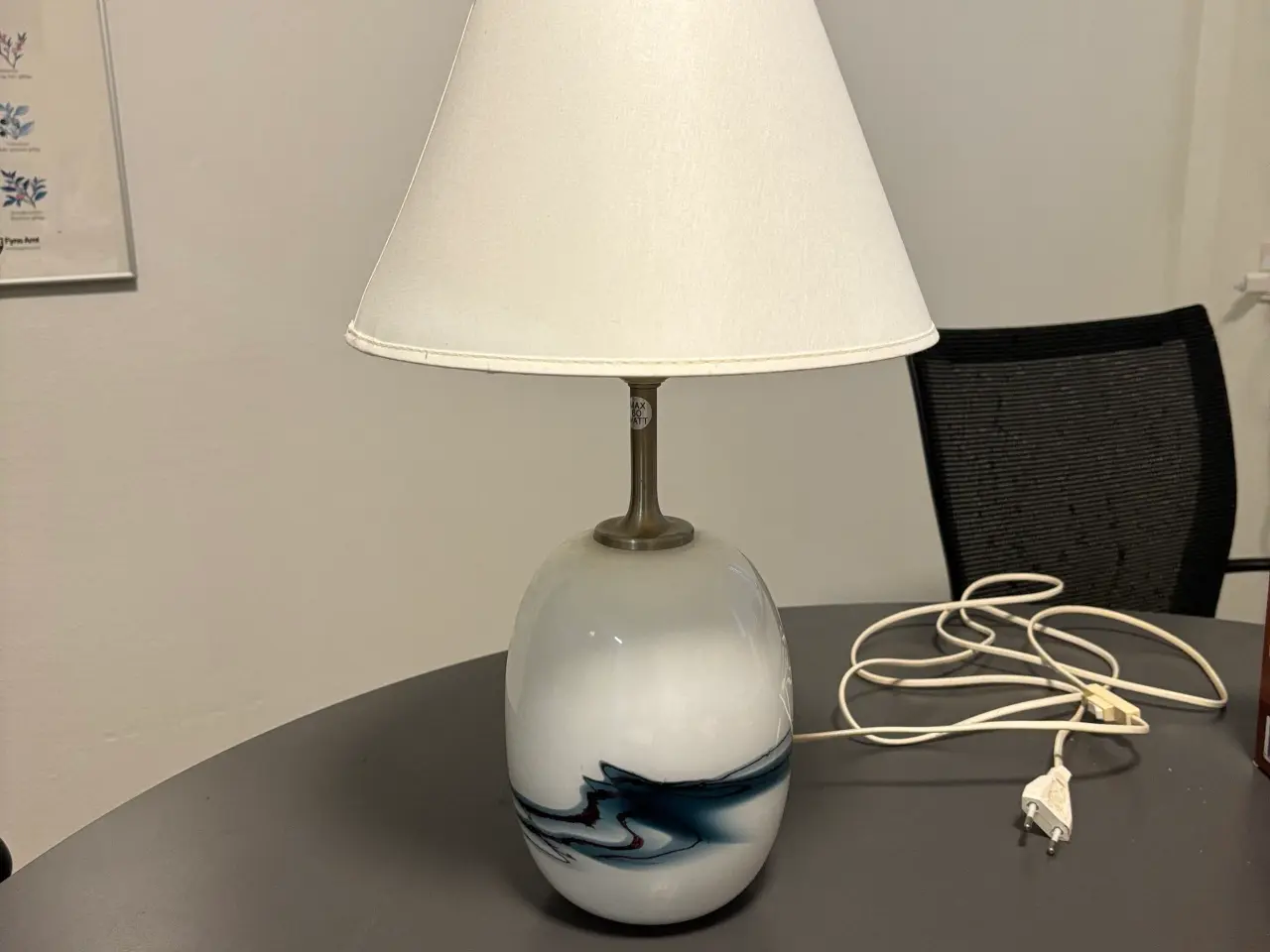 Billede 1 - Bordlampe, holmegaard