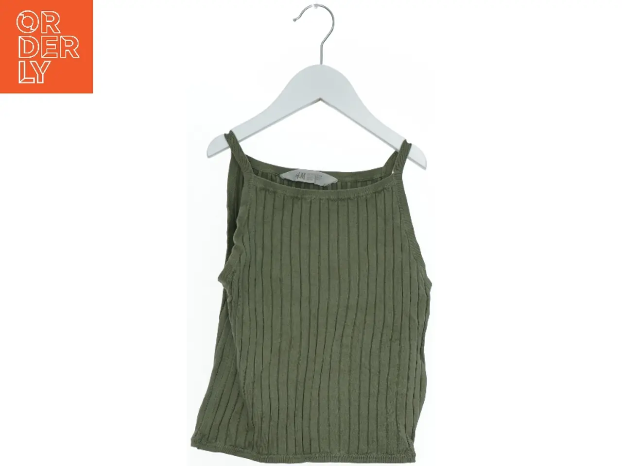 Billede 1 - Grøn ribbet top fra H&M (str. 140)