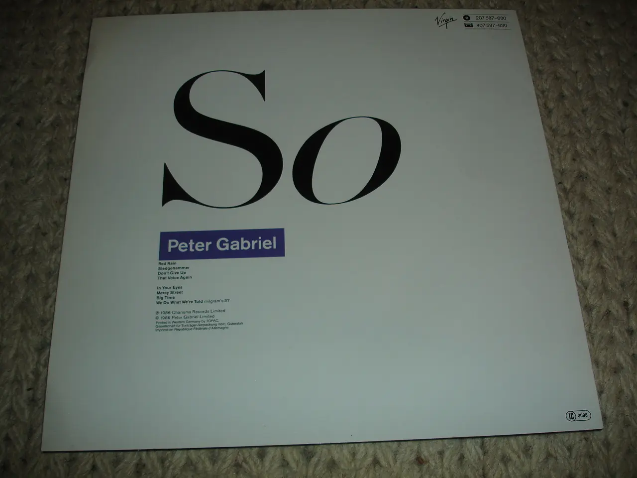 Billede 3 - (Sender gerne) Peter Gabriel – So