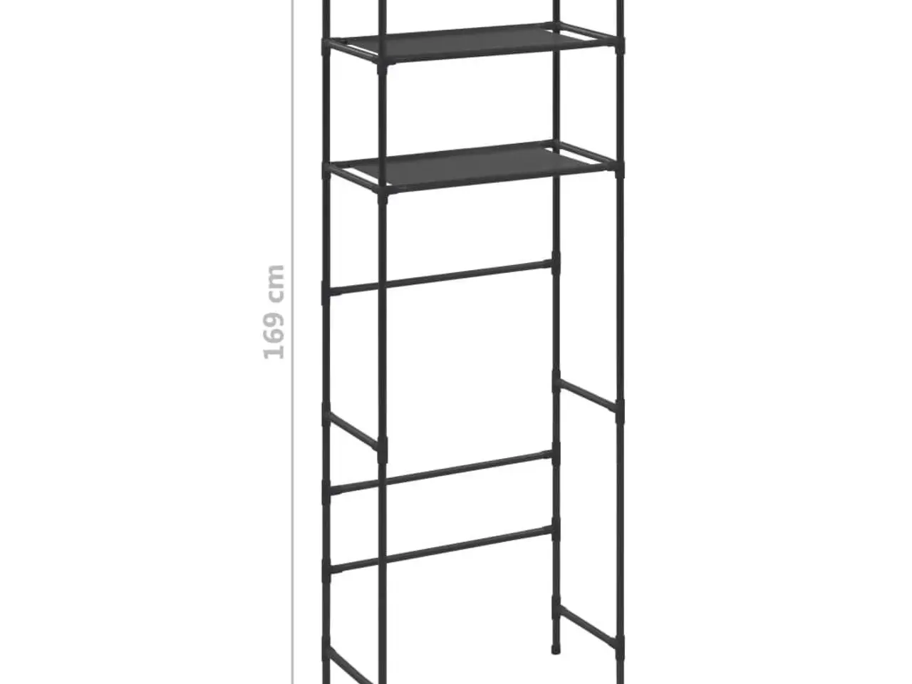 Billede 8 - Opbevaringsstativ med 3 hylder 53x28x169 cm sort