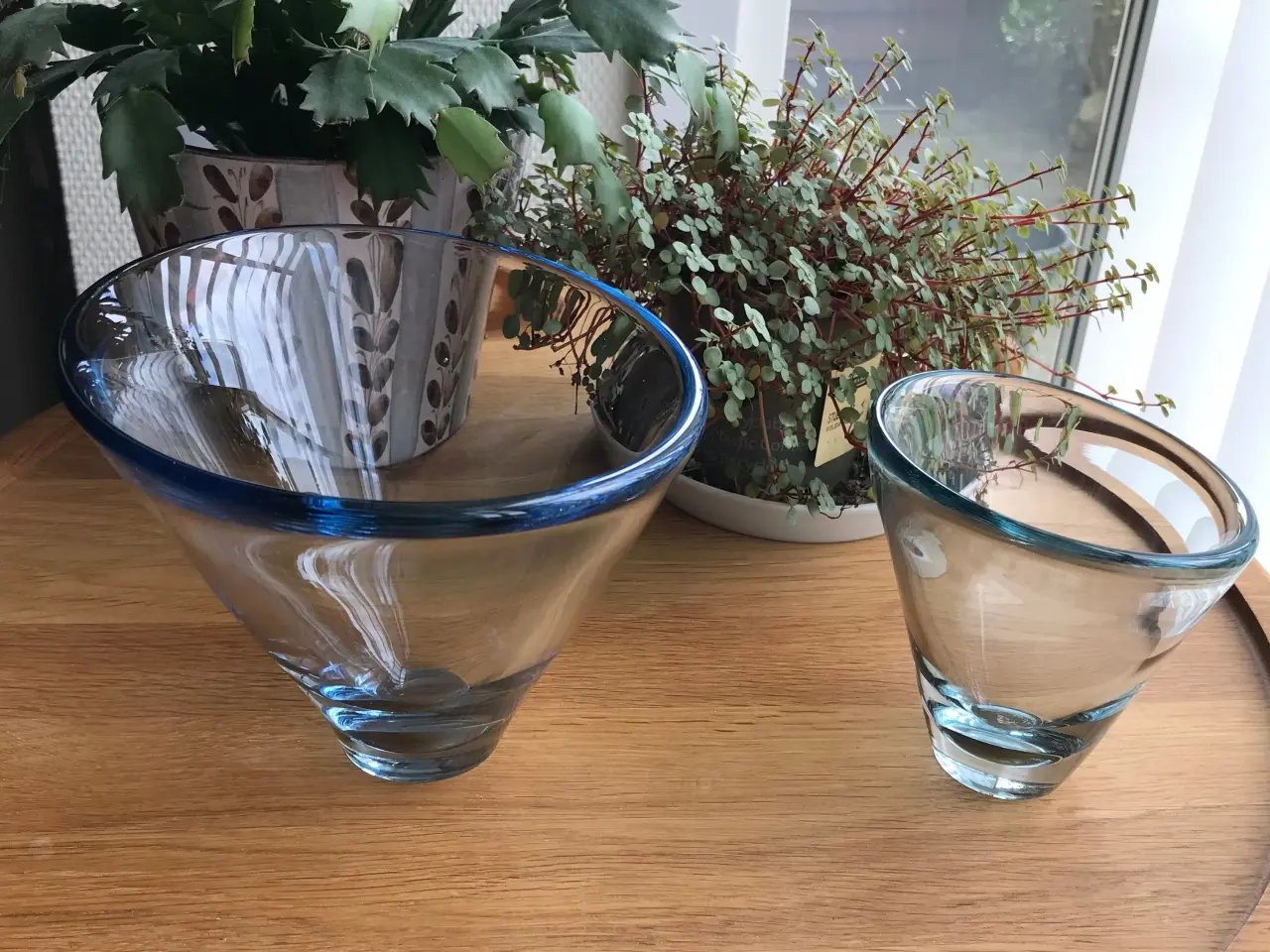 Billede 2 - Holmegaard Thule vase/skål - Akvablå