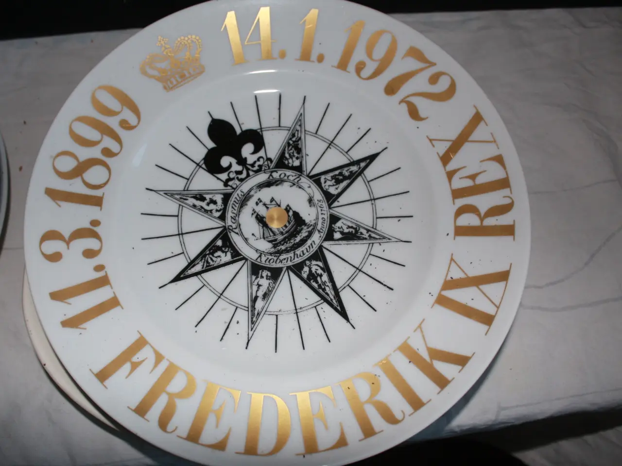Billede 1 - Frederik IX Rex, mindeplatte