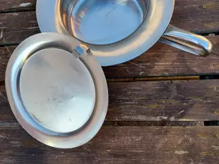 Bækken med låg rustfrit stål