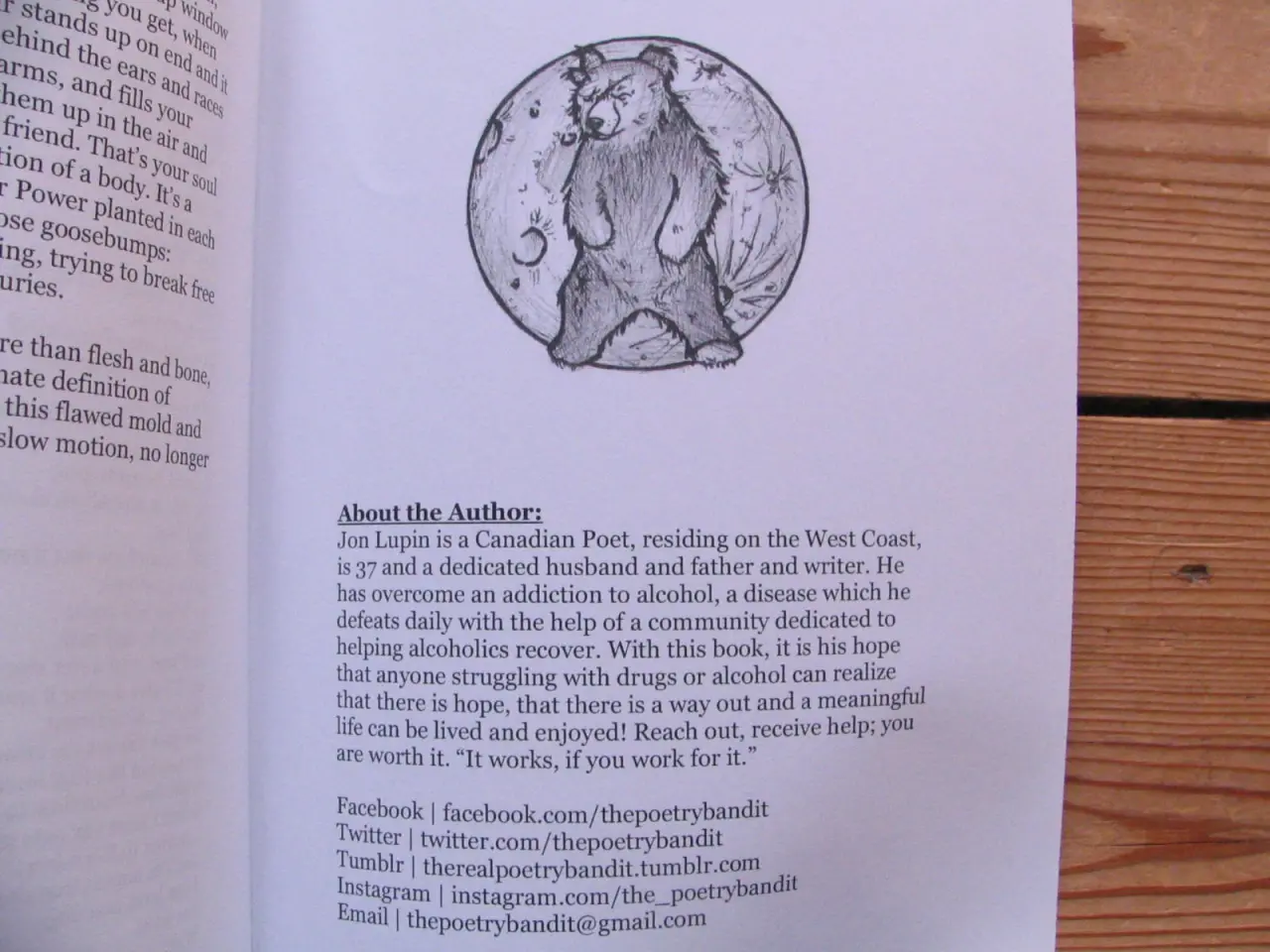 Billede 5 - Jon Lupin the Poetry Bandit. My Sober Little Moon