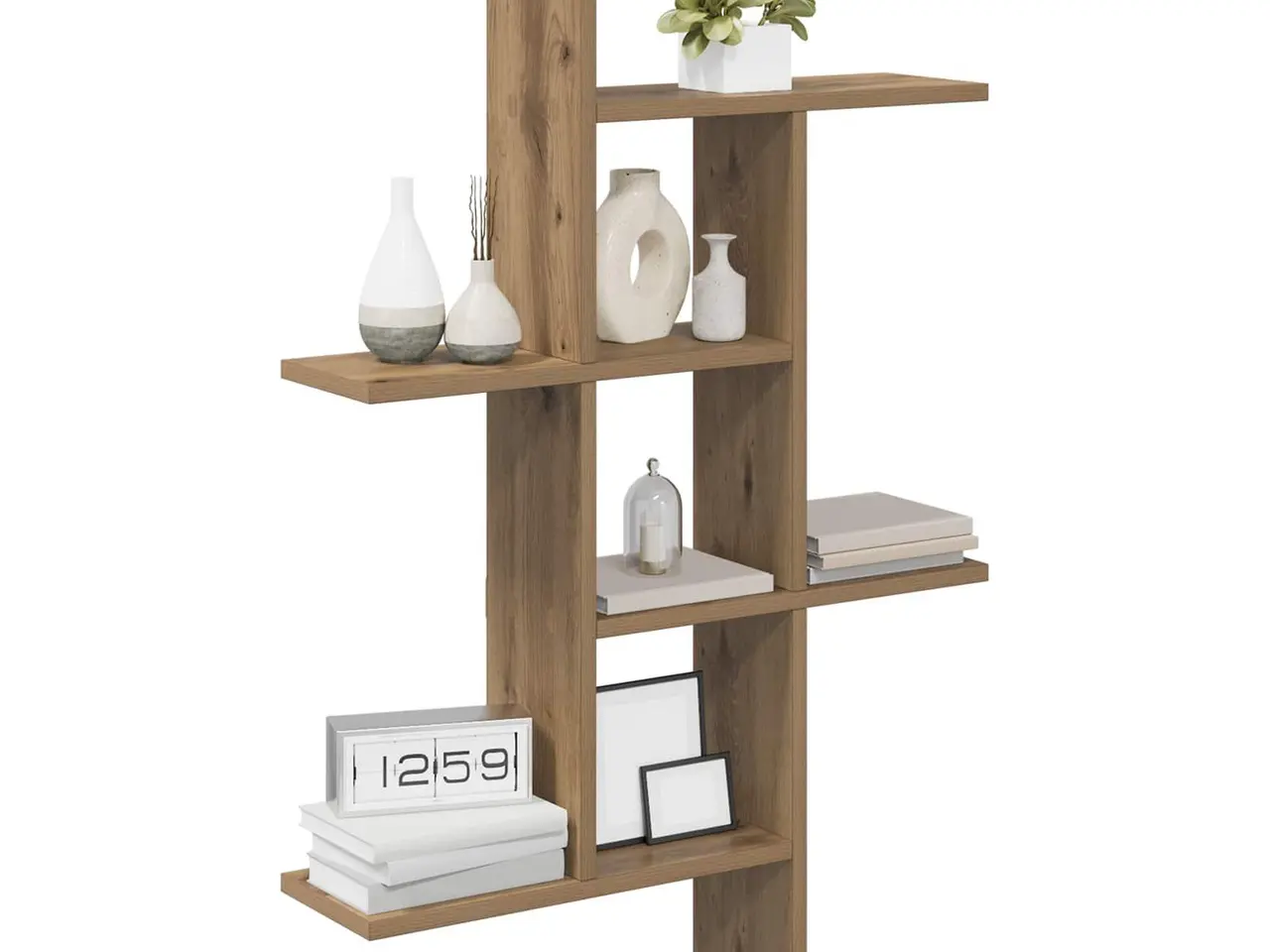 Billede 3 - Væghylde i artisan-eg 61 x 15 x 102 cm i konstrueret træ