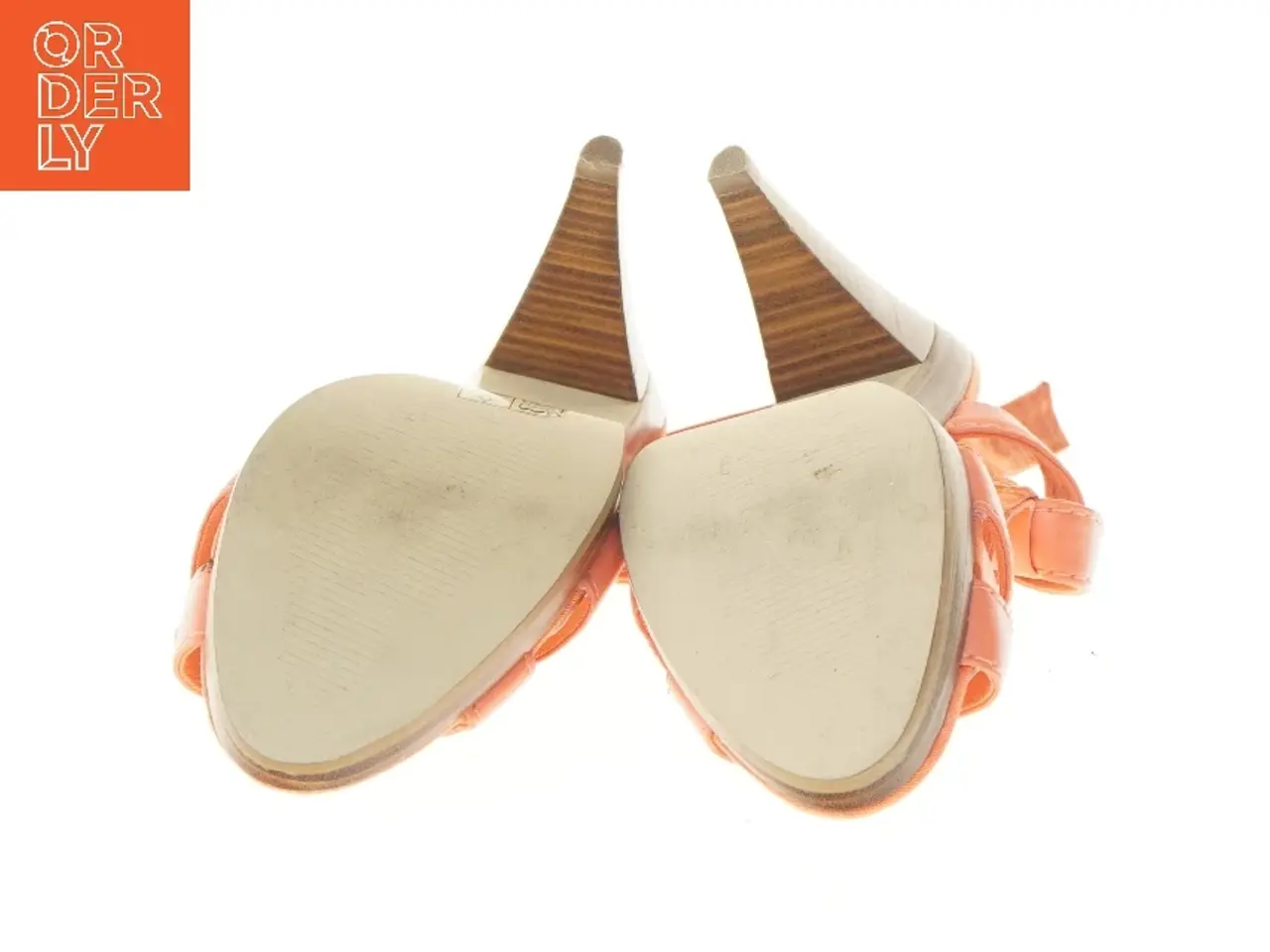 Billede 3 - Orange sandaler med stilet hæl fra H&M (str. 38 )