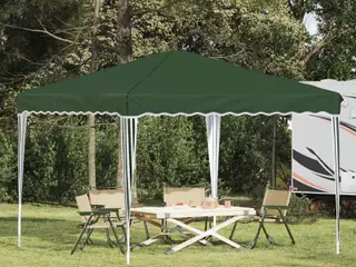 Pop-up festtelt 288 × 288 × 245 cm - grøn oxford-stof