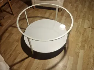 Rundt sofabord med glasplade 