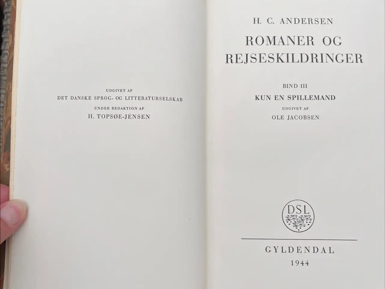 Billede 3 - H.C. Andersen: Romaner og Rejseskildringer, bind 1