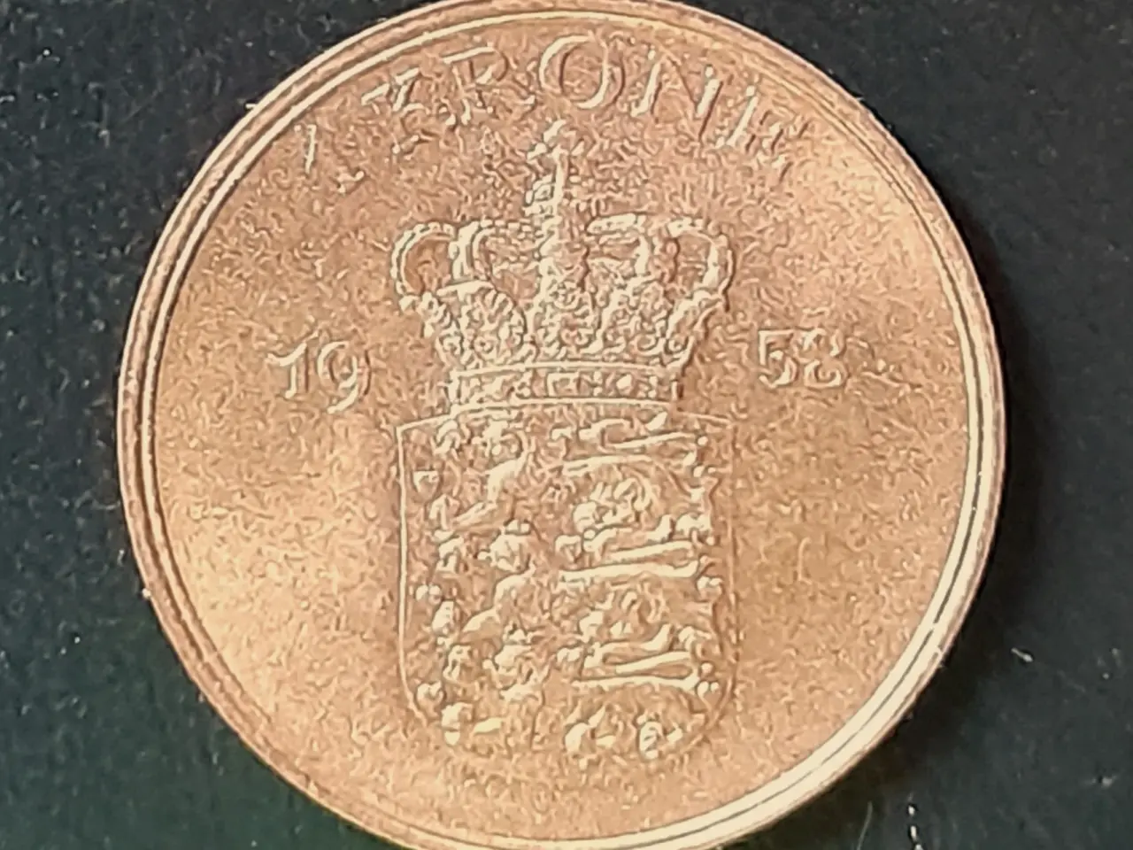 Billede 1 - FLOT TÆT PÅ UNC. 1 KRONE 1958 FREDERIK IX
