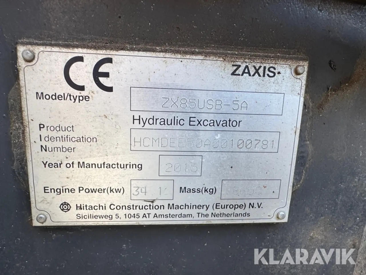 Billede 5 - Gravemaskine Hitachi Zaxis ZX85USB-5A