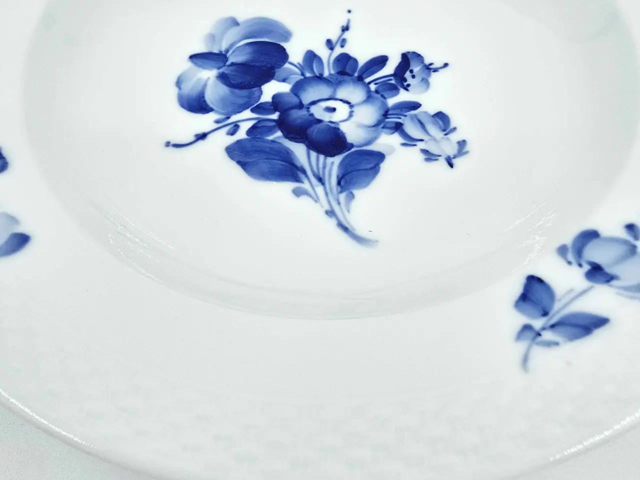 Billede 7 - Blå Blomst Flettet lille dyb tallerken Porcelæn 