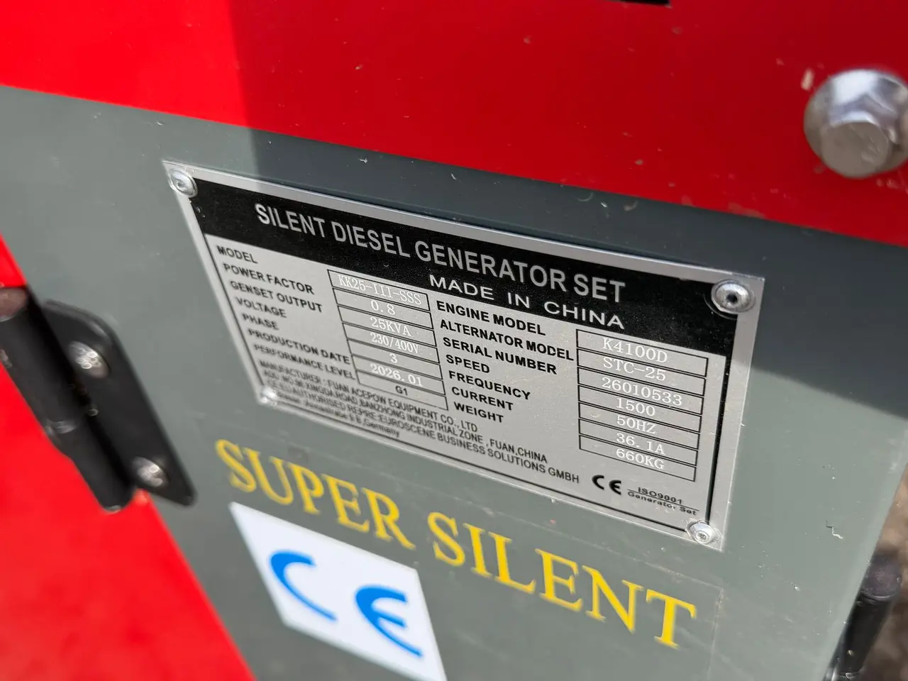 Billede 13 - KAWAKENKI KK25-III-SSS Næsten ny 25 KVA Generator