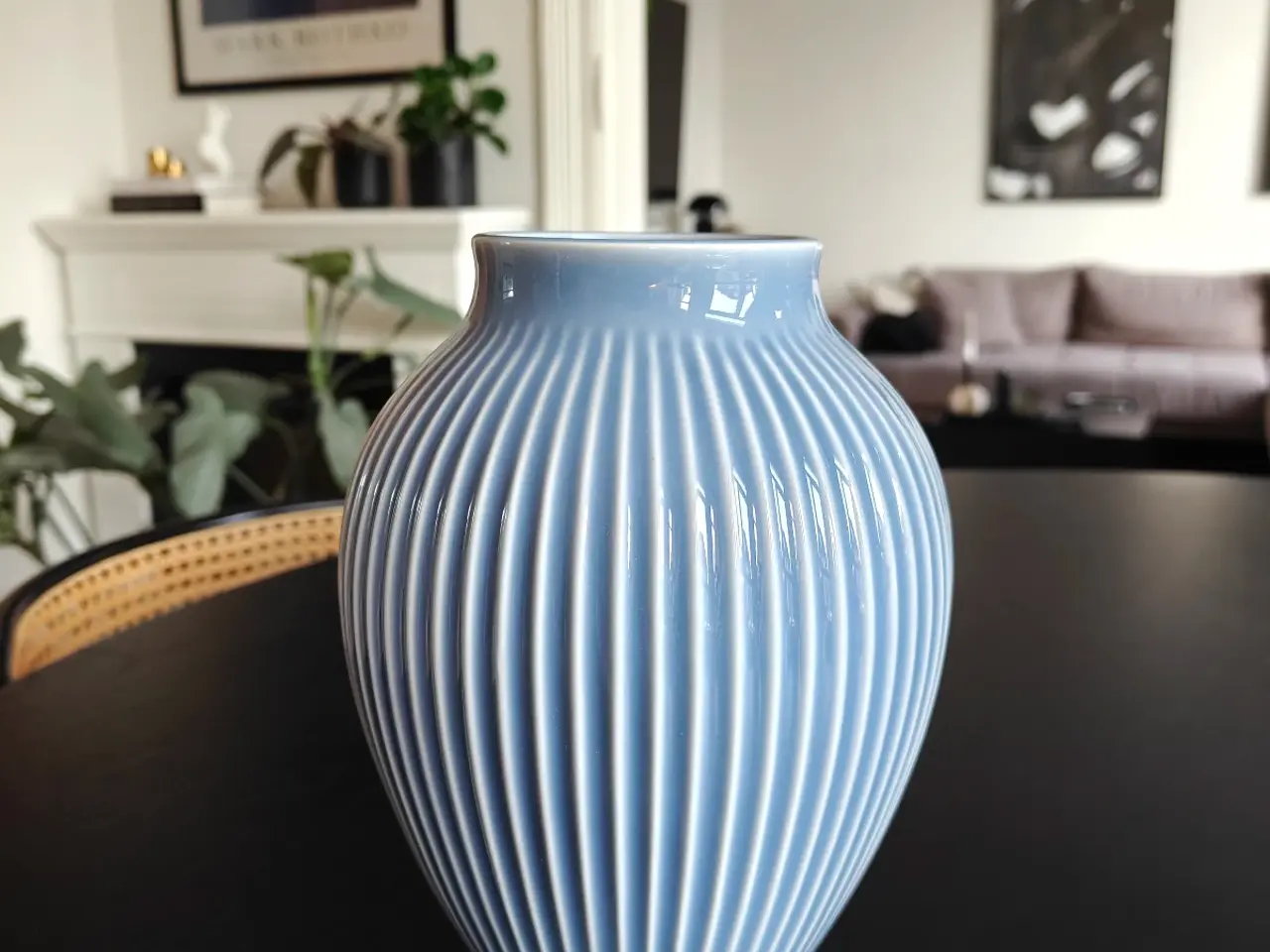 Billede 1 - Knabstrup Ripple Vase lyseblå 20 cm