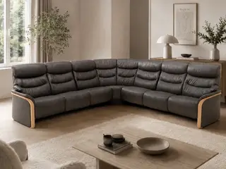 Hjort Knudsen Hammel læderhjørnesofa