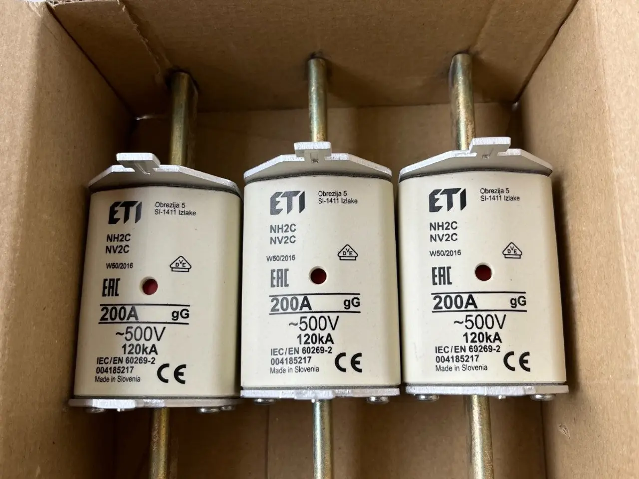 Billede 7 - ETI NH2C NV2C 200A 500V NH Fuse gG 120kA IEC 60269