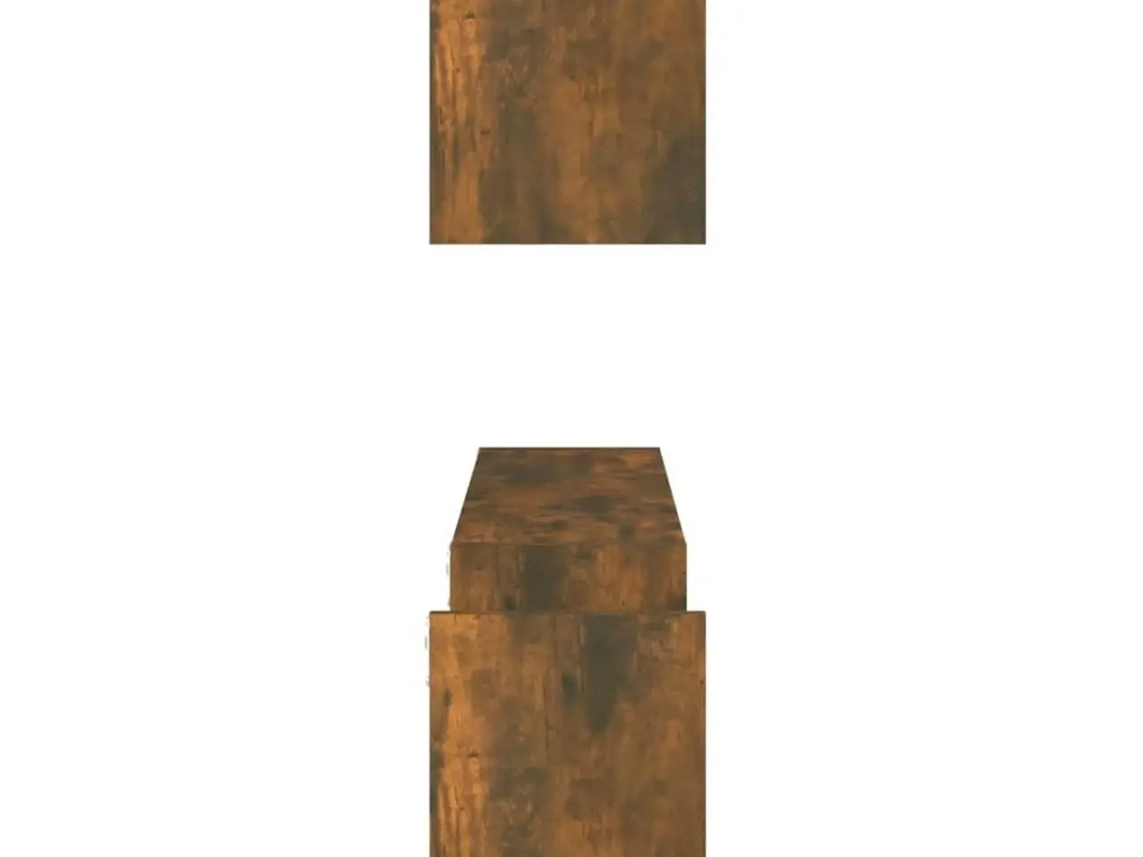 Billede 6 - Væghylder 2 stk. 100x15x20 cm konstrueret træ røget egetræ